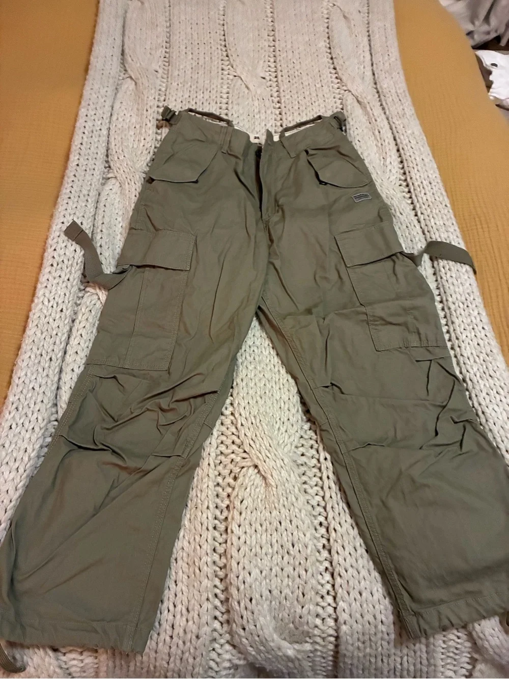 G-Star Olive Green Cropped Cargo Pants - Picture 2 of 9